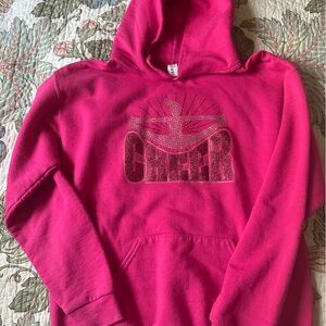Hanes Vibrant Pink Kids Hoodie